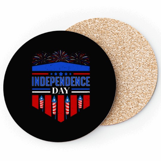 Independence Day 4th July 1776 American Patriots Coasters