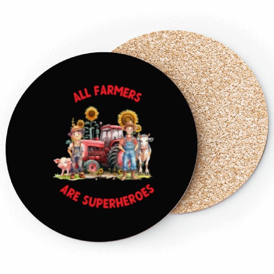 All farmers are superheroes Coasters