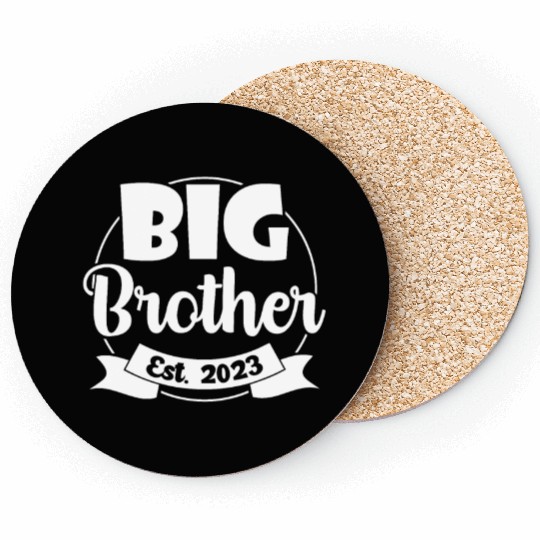 Promoted To Big Brother Est. 2023 Baby Announcemen Coasters