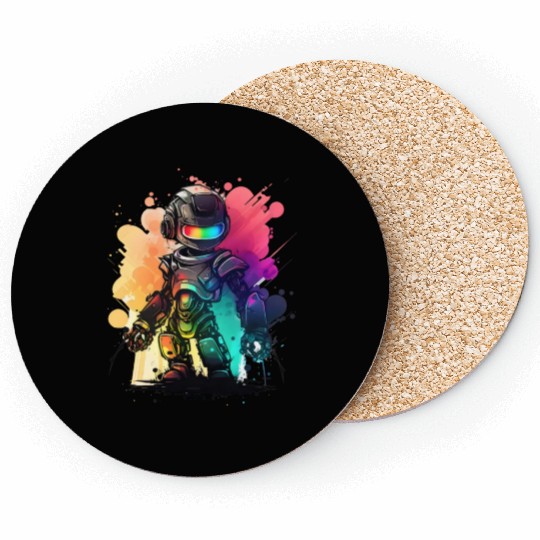 Retro Robot Cute Robotic Engineer Technology Coasters