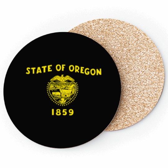 Blue Oregon Flag State Usa Coasters