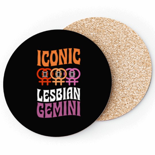 Ico Lesbian Gemini Queer Zodiac Horoscope Sign Les Coasters