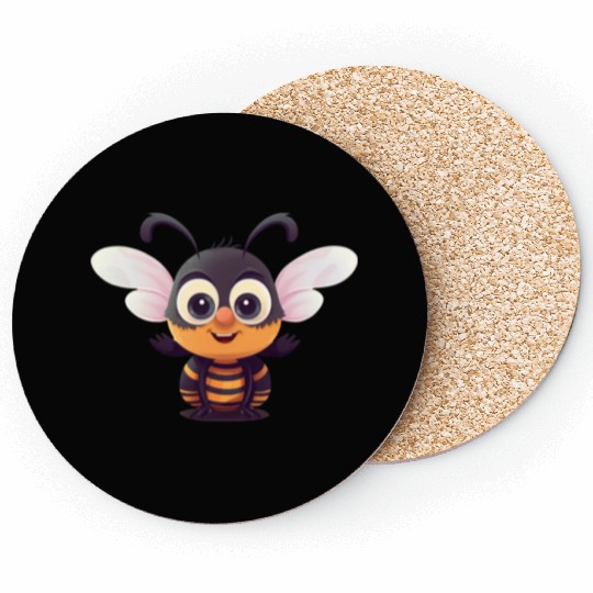 Cute Superhero Bee Bumblebee Wasp Coasters