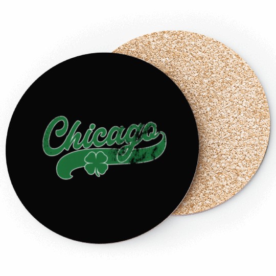 Chicago Shamrock St Patrick'S Day Saint Paddy'S Coasters