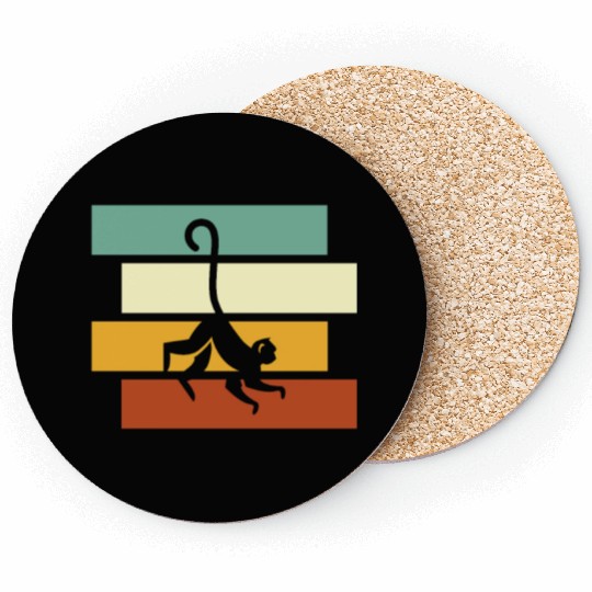 monkey retro Coasters