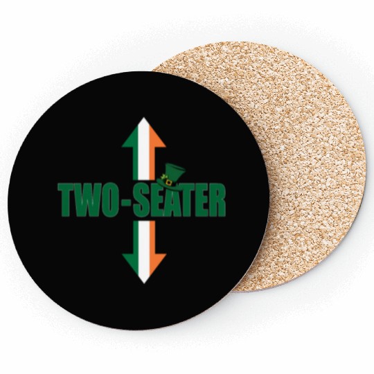 Irish Flag Two Seater Party-Trashy Humor Coasters