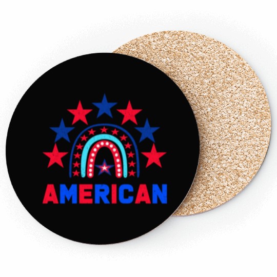 American Independence Day Love America Patriot Coasters