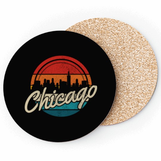 Chicago Skyline Illinois Pride Coasters