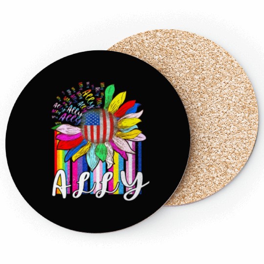 LGBTQ Ally Coasters for Gay Pride Men Women