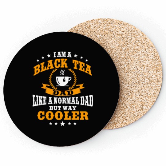 Black Tea Dad Outfit For Father's Day Coasters