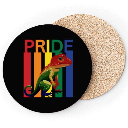 Gay Pride Gecko Coasters