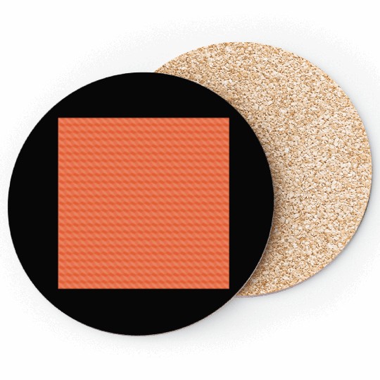 Retro Orange Geometric Pattern Coasters