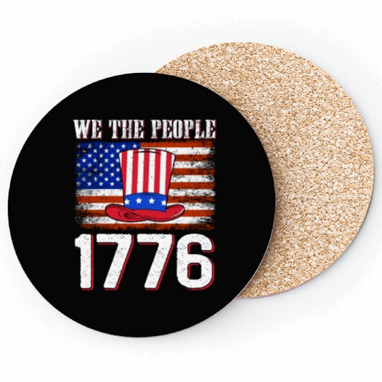 We the People 1776 Independence Day US Patriot Coasters