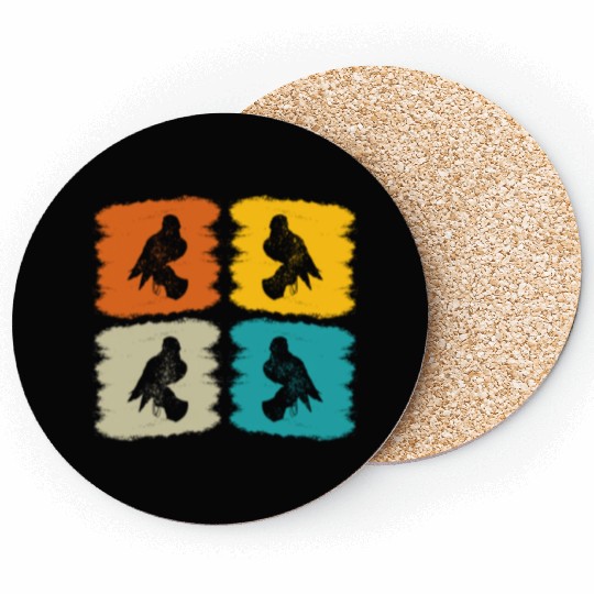 Falconry Bird Falcon Hunting Falconer Coasters