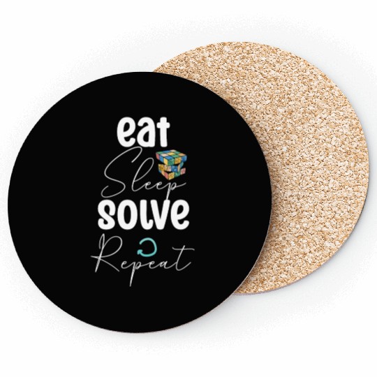 Eat Sleep Solve Repeat Coasters