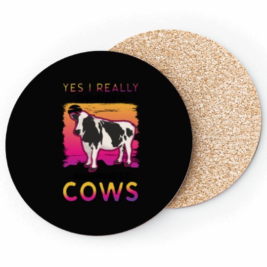 Cow Cattle Breeder Farmer Cows Coasters