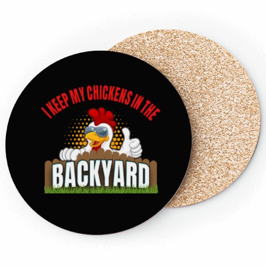 Backyard Chicken Farmer Fun Animal Lover Coasters