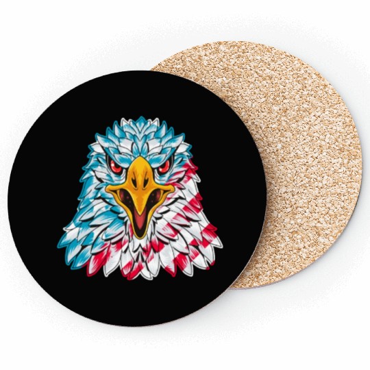 America Eagle Independence Day US Patriot Coasters
