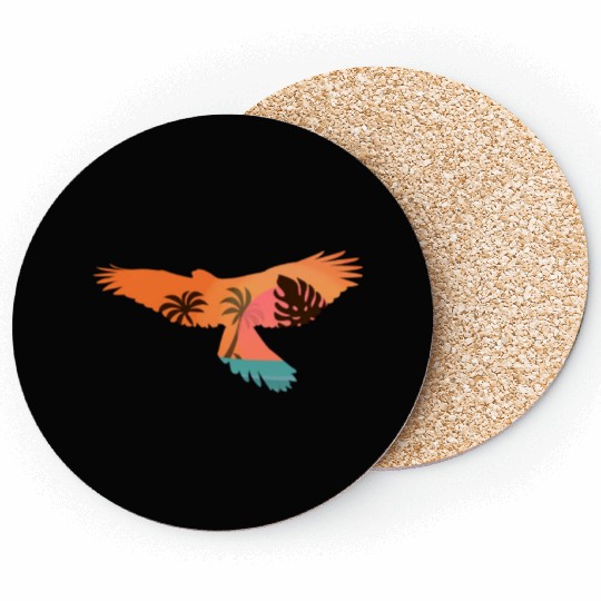 Falconry Bird Falcon Hunting Falconer Coasters