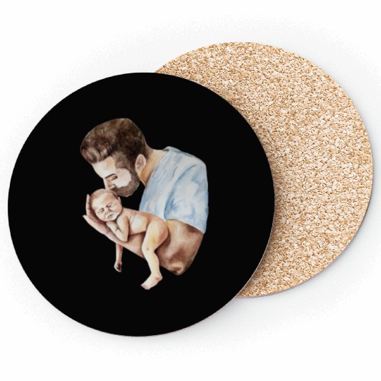 Father's Day Reflections - Heartwarming Art Coasters