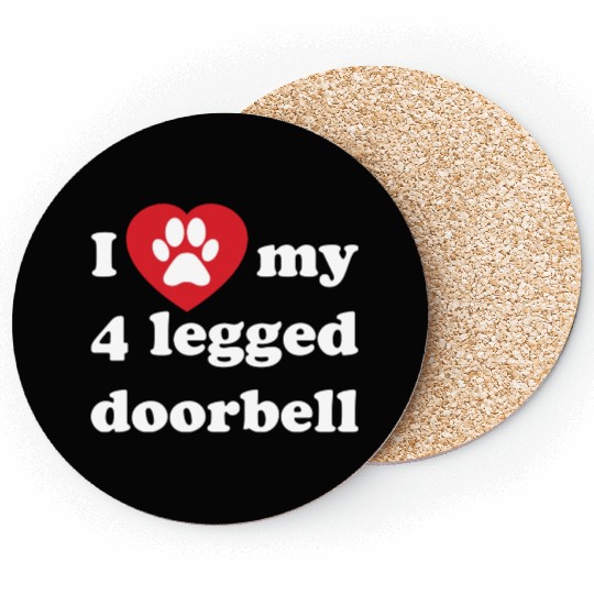 Funny Dog 4 Legged Barking Doorbell Guard Dog Coasters