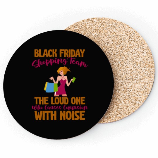 Black Friday Shopping Team 4 Coasters