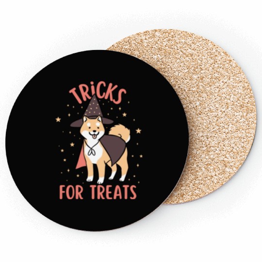 Tricks For Treats Shiba Inu Coasters