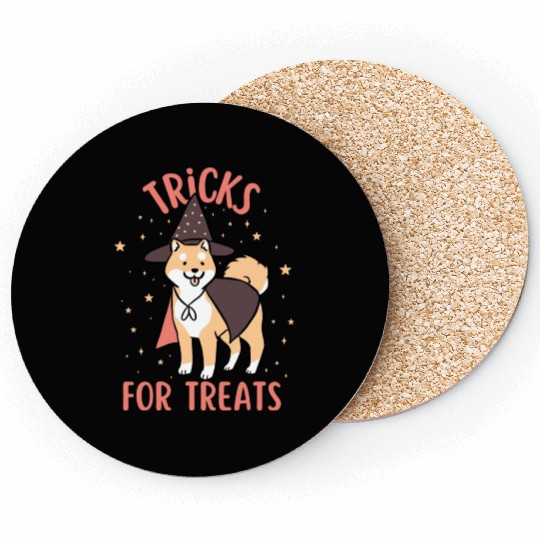 Tricks For Treats Shiba Inu Coasters