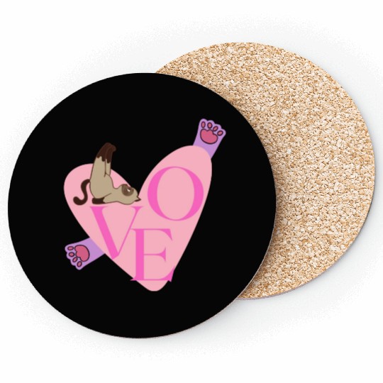 Love Cat nostalgia Coasters
