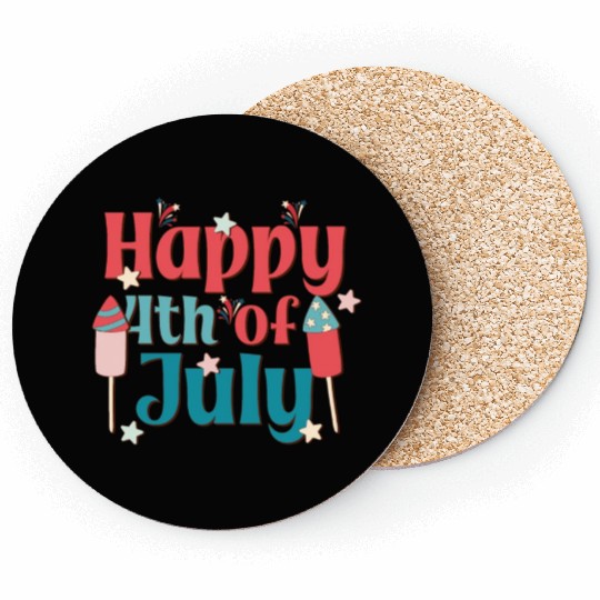 Happy 4th Of July, Independence Day Coasters