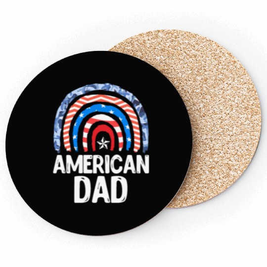 All American Dad Independence Day Party USA Father Coasters