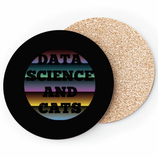 Data Science and Cats Cat lovers humor Coasters
