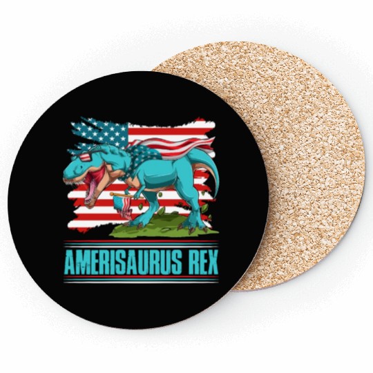 Amerisaurus Rex Independence Day USA Party Coasters