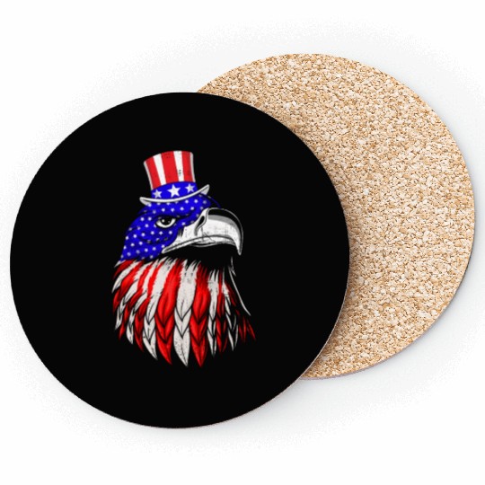 America Eagle USA Patriots American Pride Coasters