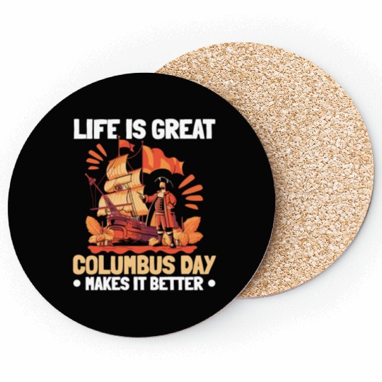 Christopher Columbus Italian American Columbus Day Coasters