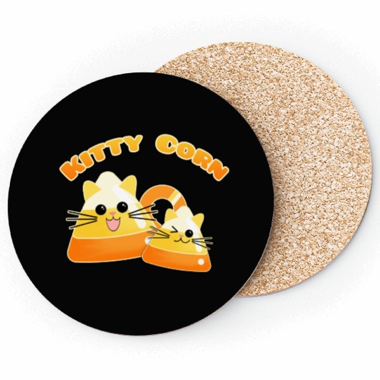 Kitty Candy Corn Coasters