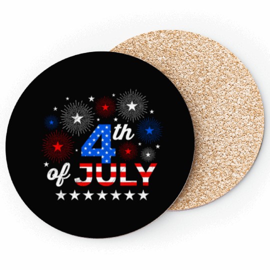 4th July Independence Day Independent America Coasters