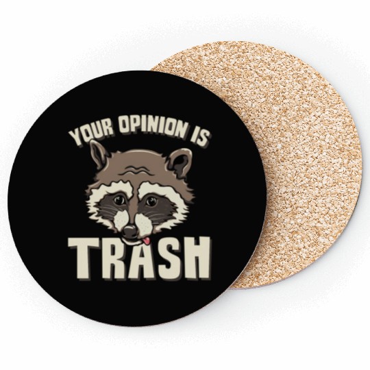 Raccoon Trash Panda Meme Garbage Humor Coasters