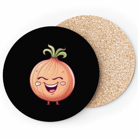 Onion Vegetable Vegan Farmer Funny Cute Love Coasters
