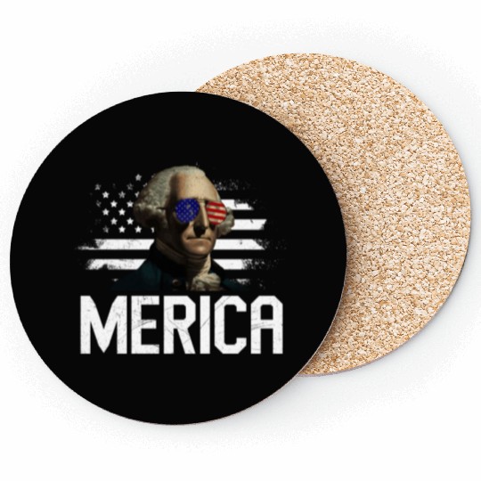 Merica George Washington Independence Day Coasters