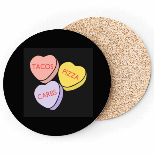 FRONTARTFunny Conversation Hearts Candy Coasters