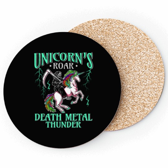 Goth Rock Satan Girl Woman Festivals Death Metal Coasters