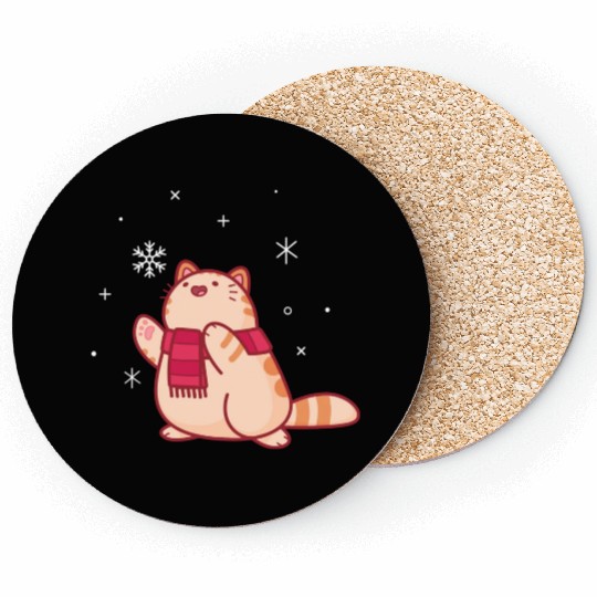 Snowflake Cat Coasters