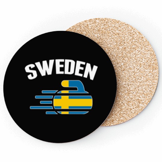 Sweden Curling Rock Sport Fans Swedish Curlers Win Coasters