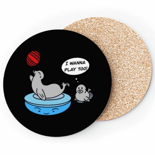 Funny Sea Lion Baby Coasters
