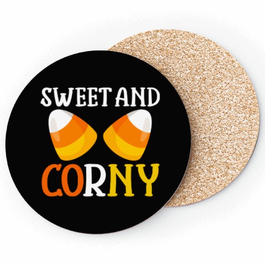 Halloween Design Candy Corn Sweet And Corny Coasters