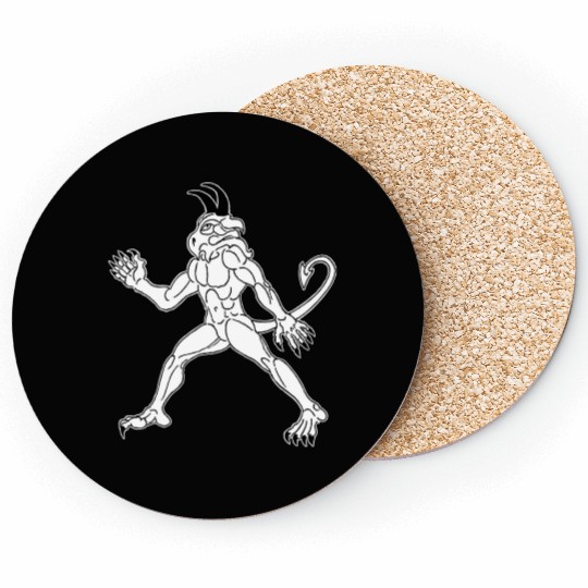White Demon Creature Coasters