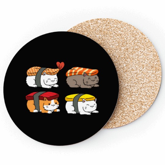 Cat Sushi Coasters