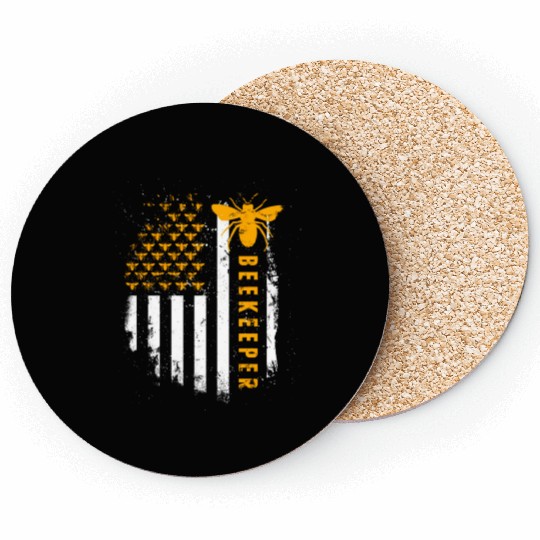 Honey Bee Beekeeping Hive Beekeeper Coasters