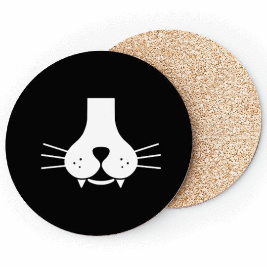 Meowy Cat Face Coasters